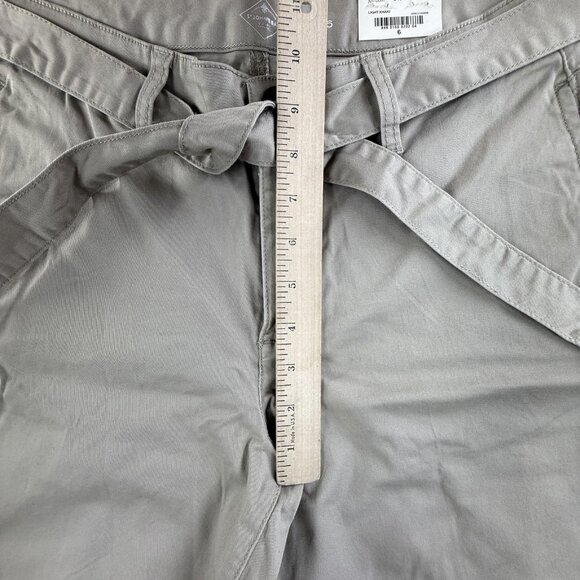 St. John's Bay Pants Womens 6 Light Khaki Mid-Rise Chino Tie Waist Belted Casual - Picture 10 of 16